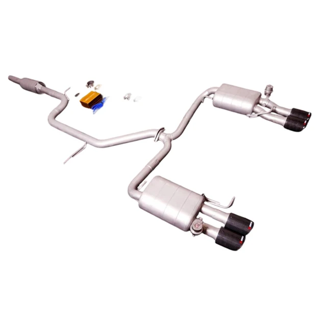 Para 2014-2017 Volkswagen Golf Variant BV 1.4T sistema de escape catback, con silenciador de válvula neumática, 4 puntas de escape - imagen 3