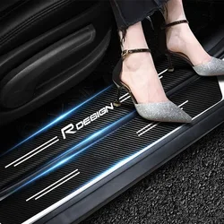 Protectores adhesivos de umbral y maletero de carbono para Volvo R-Design