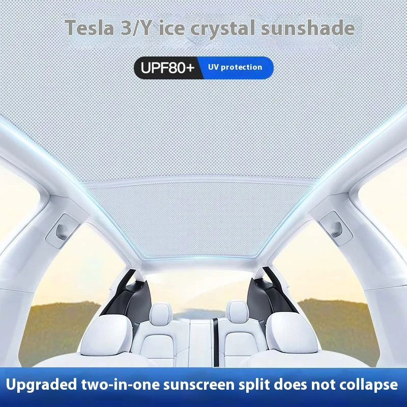 Parasol tela hielo Tesla Modelo 3 Highland – Techo vidrio delantero - imagen 2