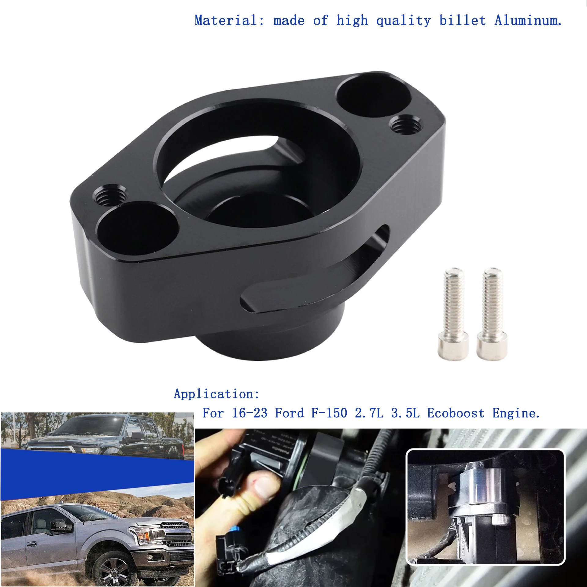 Adaptador válvula de descarga turbo BOV motor Ford F-150 2.7/3.5L