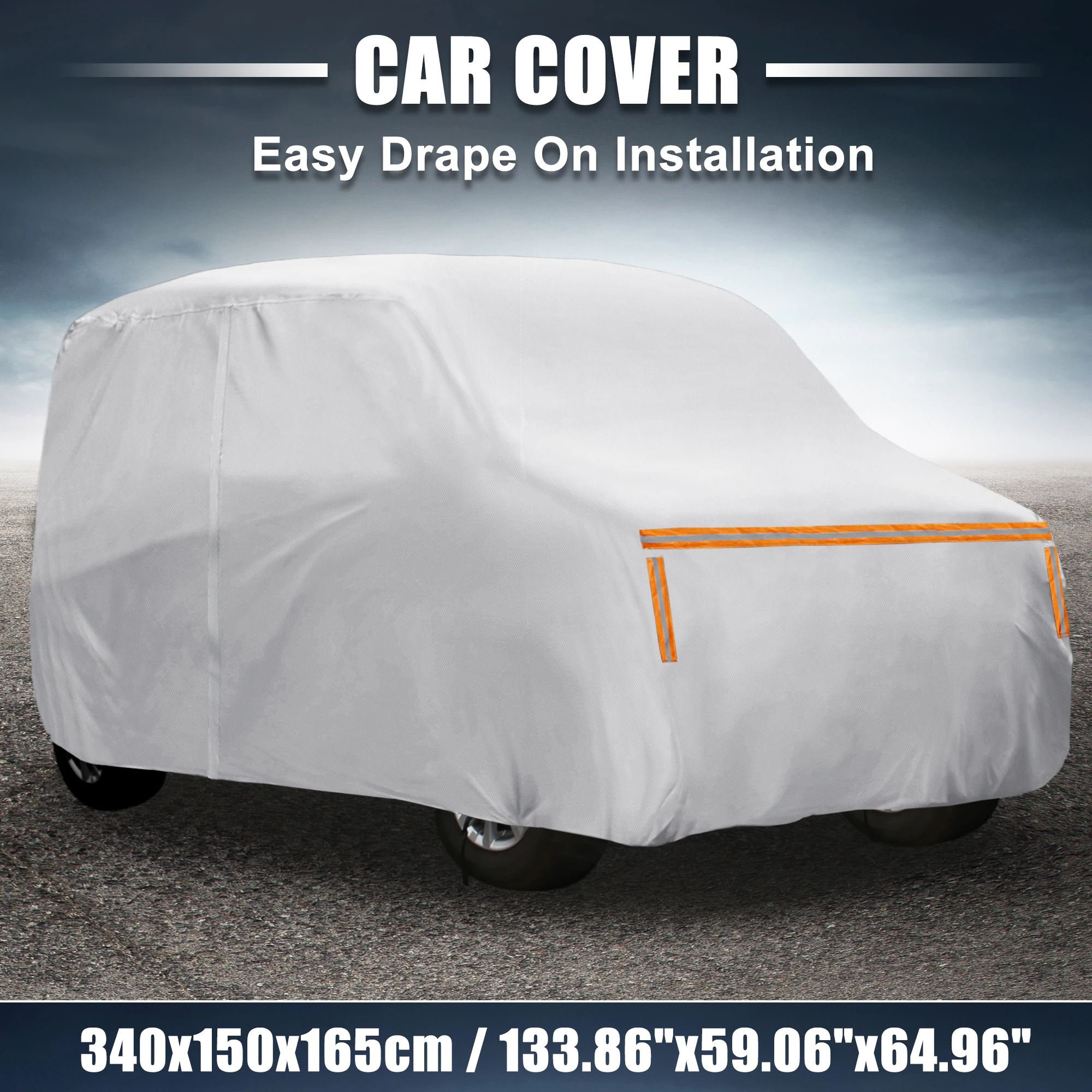 X Autohaux-cubierta de coche para Nissan Sakura Dayz, cubierta impermeable para exteriores, sol, lluvia, polvo, viento, nieve, protección con cremallera para puerta de conductor