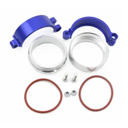Conjunto abrazaderas banda V anodizadas para escape turbo intercooler