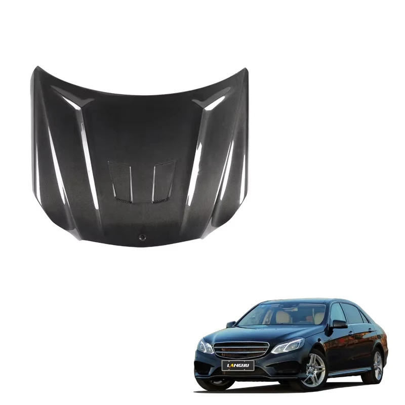 Langyu cubierta motor fibra carbono AMG Mercedes Clase E W212LCI 13-16