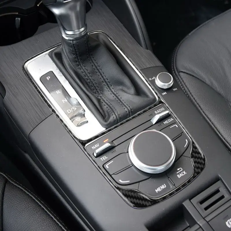 Embellecedor panel cambio marchas fibra carbono Audi A3/S3/RS3 8V