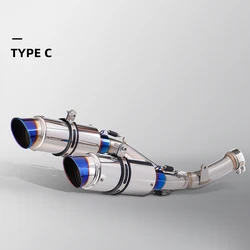 Silenciador escape inoxidable doble salida Honda CRF 450R 450RX
