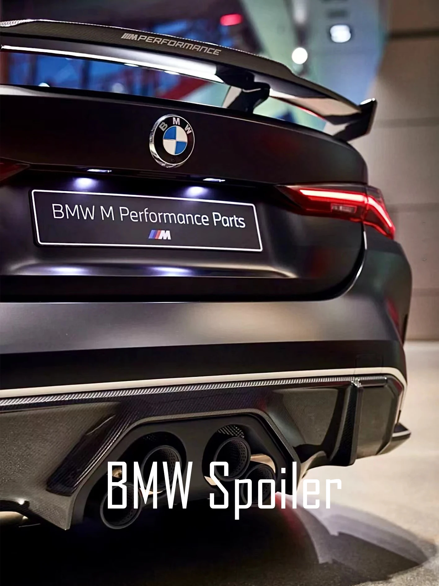 Alerón tipo lip para BMW - detalle del acabado