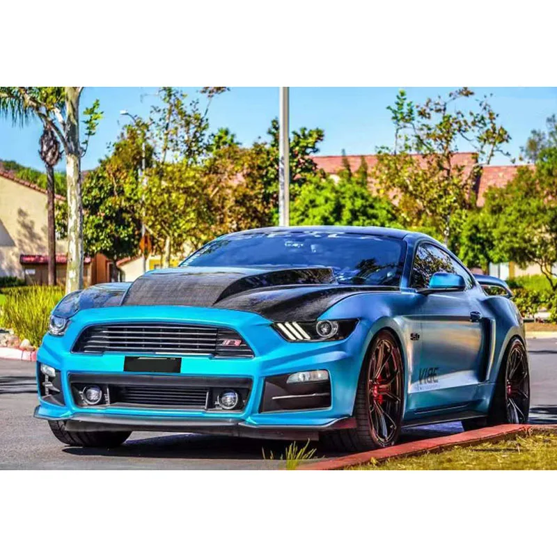 Capó de fibra de carbono Ford Mustang 2015-2017 instalación perfecta - imagen 3
