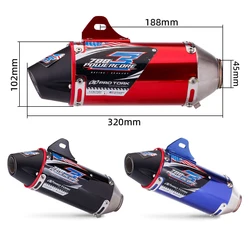 Escape silenciador racing Honda CRF230 45mm acero inox