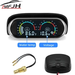 Indicador digital de temperatura del agua y voltímetro 12/24 V