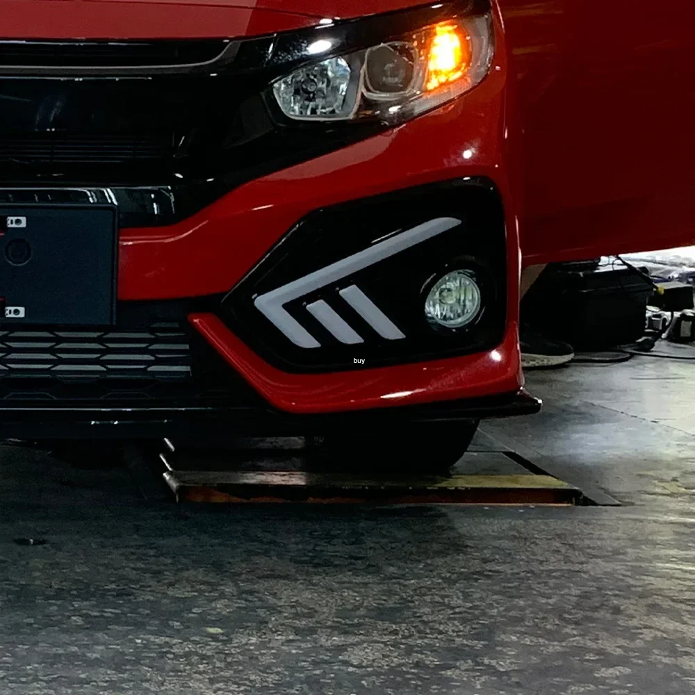 Luces LED diurnas dinámicas para parachoques Honda Civic X 2016-2020