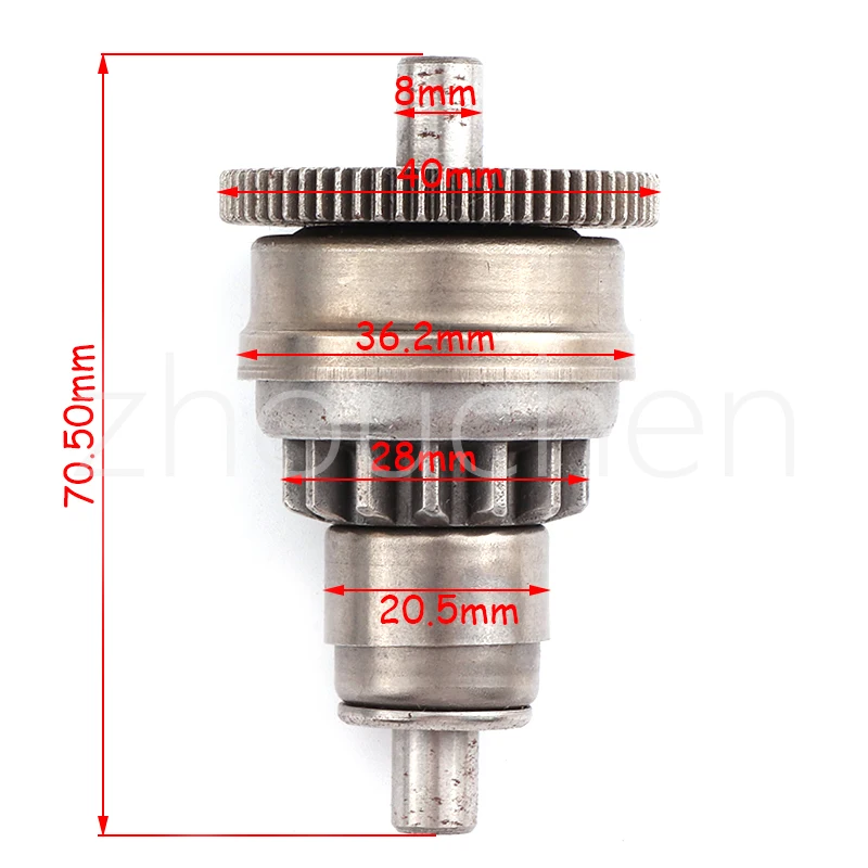 Bendix de arranque para scooter GY6 49/50 cc 139QMB/139QMA - imagen 2