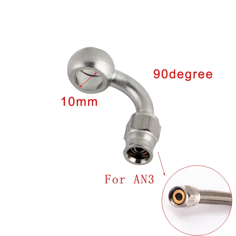 AN3 manguera de freno hidráulico banjo acero inoxidable para moto - imagen 4