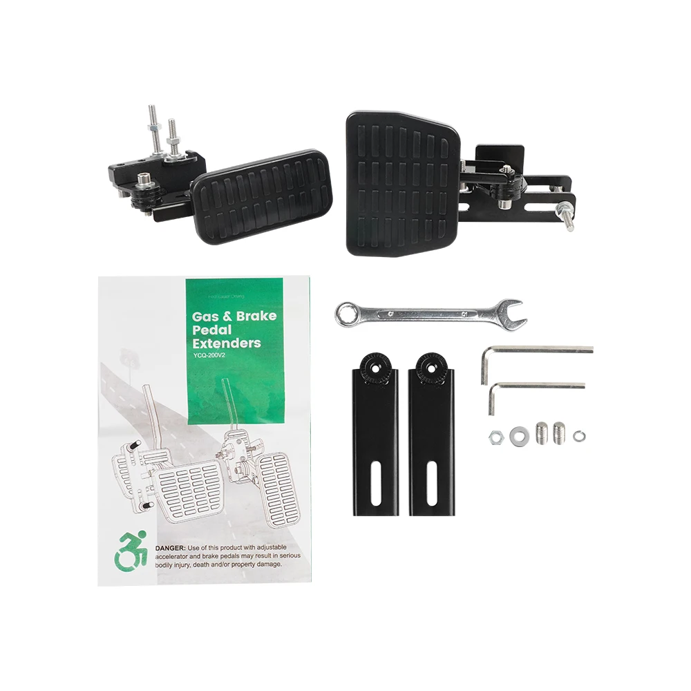 Extensores de Pedal de Gas y freno adecuados para la mayoría de los vehículos Pedal para Go Kart ángulo de longitud ajustable freno y aceleración de vehículos automáticos - imagen 3