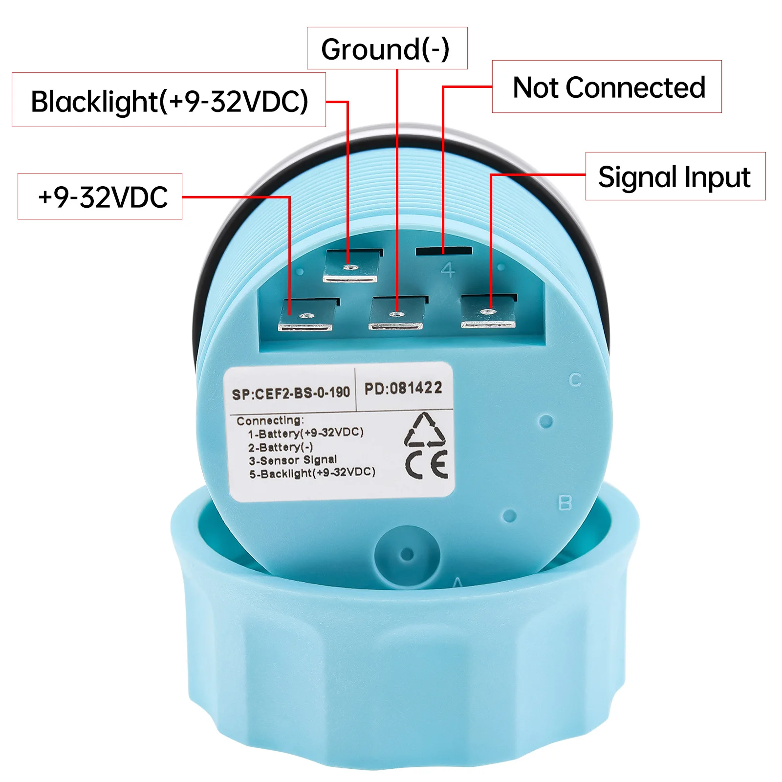 Voltímetro digital impermeable con retroiluminación roja - imagen 5