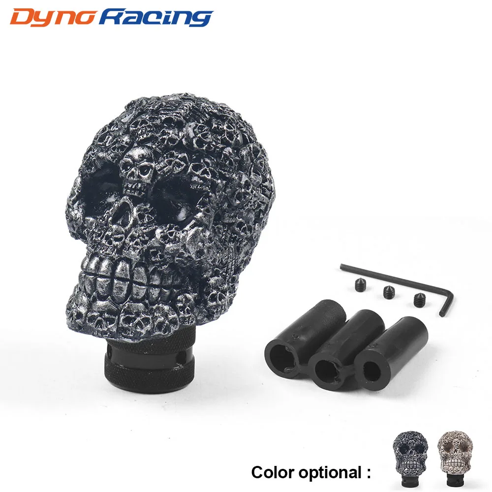 Pomo de cambio manual con diseño de calavera para coche