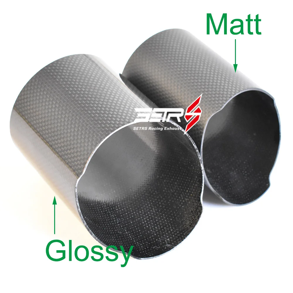Punta Escape Fibra Carbono Universal Brida Recta - Accesorio Tuning Automóvil - imagen 2