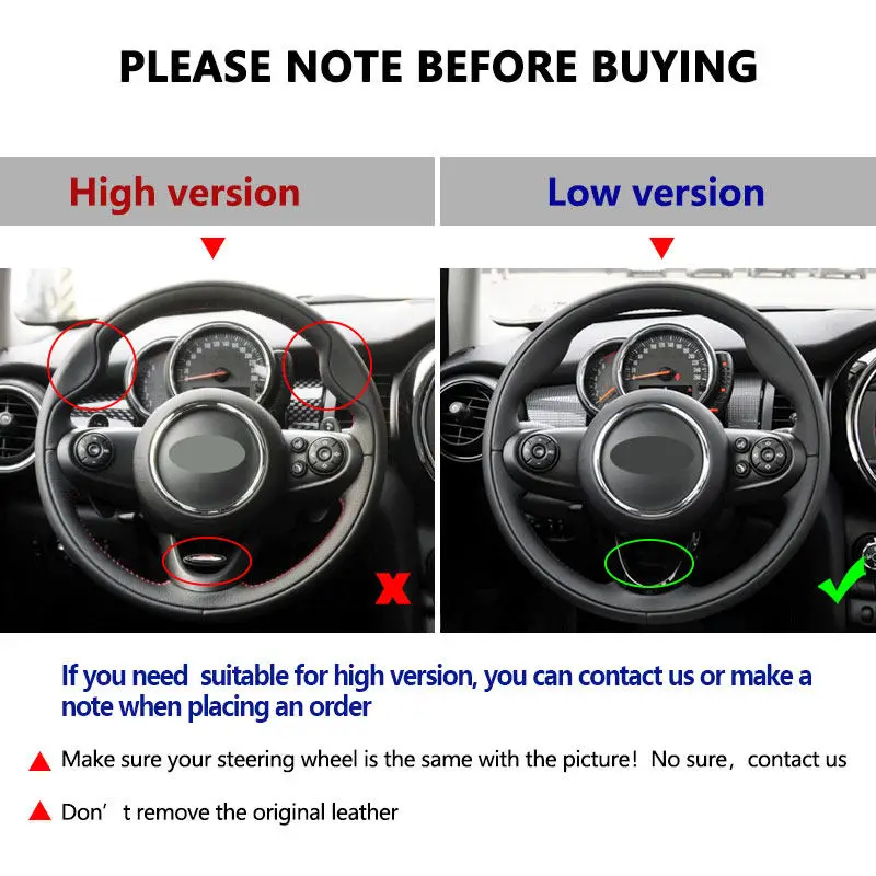 Funda volante cuero perforado para Mini Cooper F56 F55 F57 JCW - imagen 5