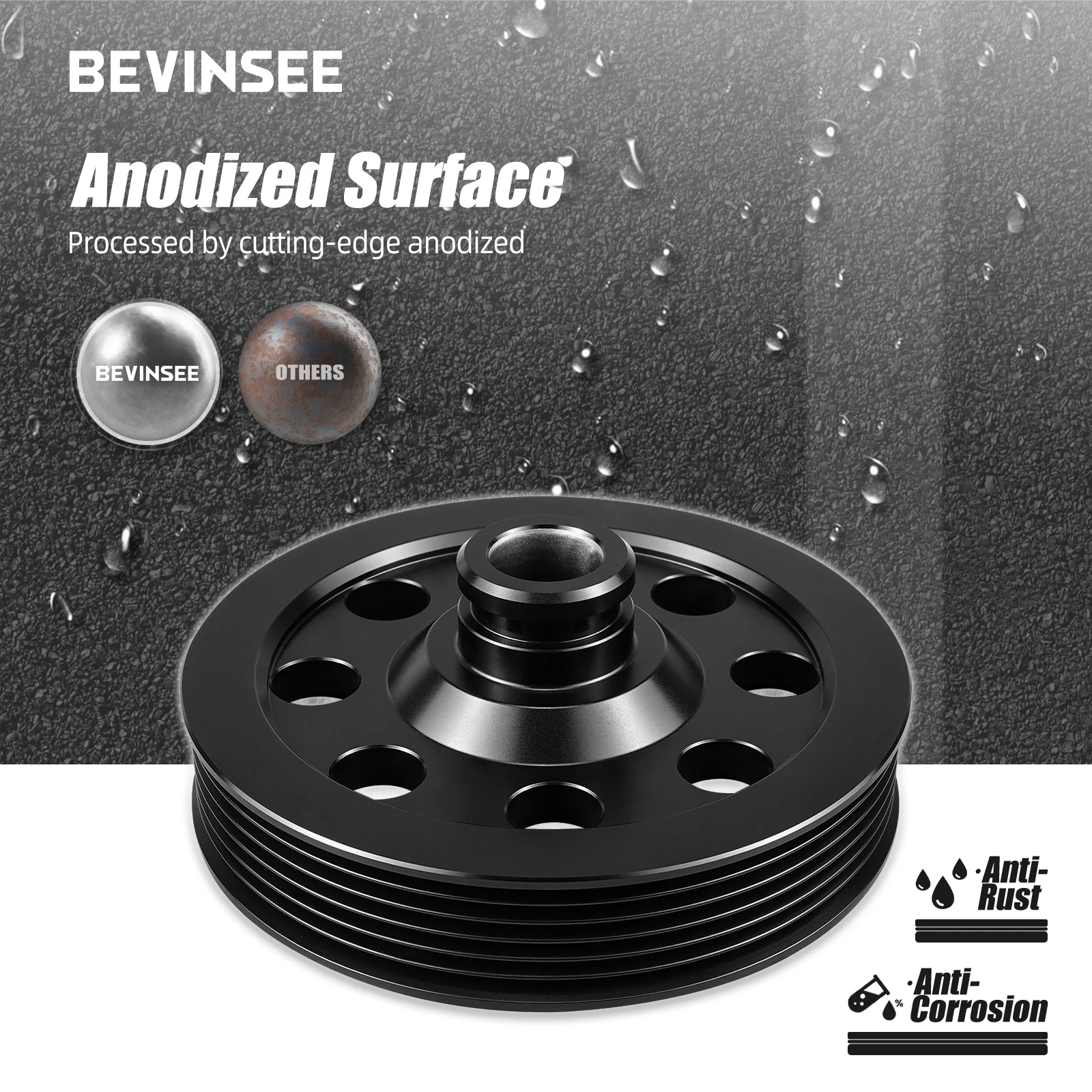 Polea dirección asistida de aluminio LS Vortec 4.8L 5.3L 6.0L - imagen 3