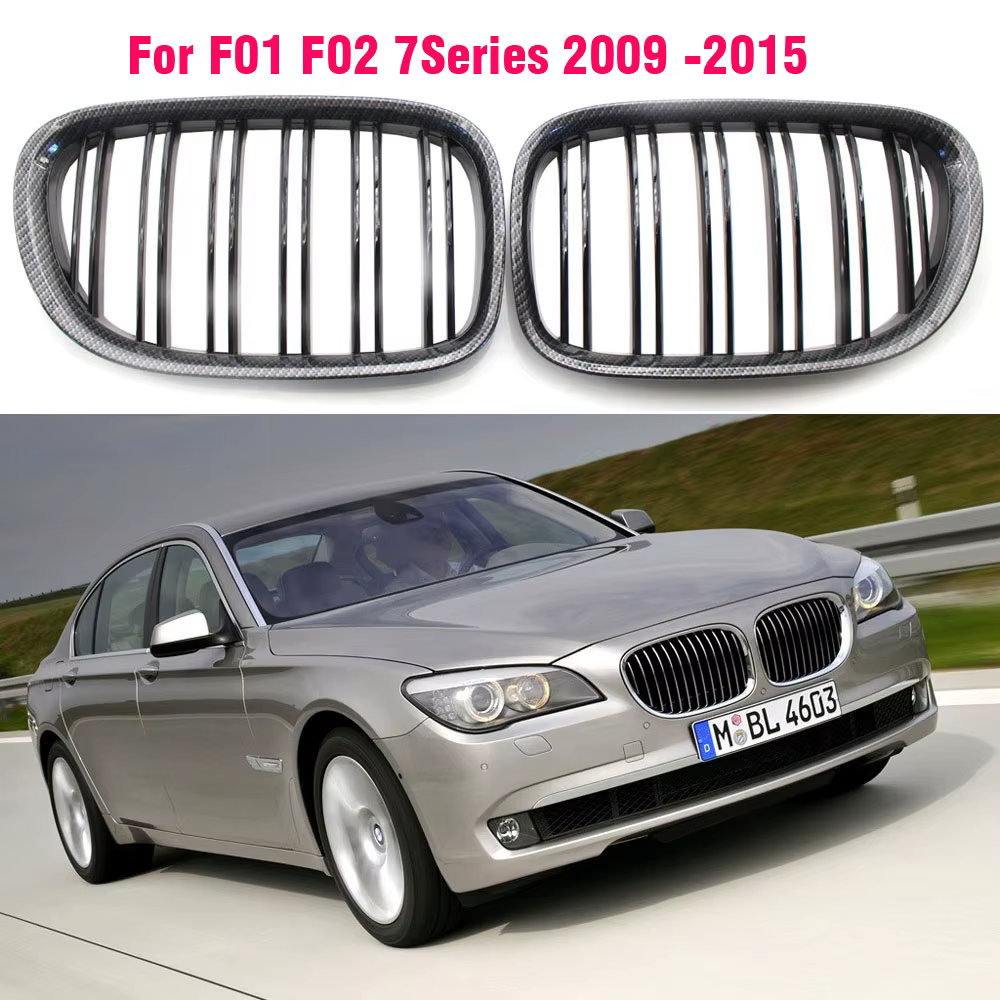 Parrillas delanteras BMW Serie 7 F01/F02 en fibra de carbono