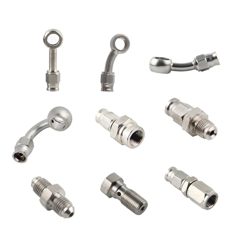 AN3 manguera de freno hidráulico banjo acero inoxidable para moto