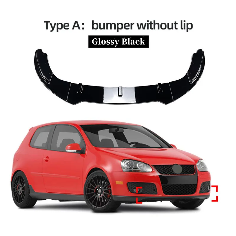 Kit divisor inferior negro con alerón fibra carbono Golf 5 GTI - imagen 4