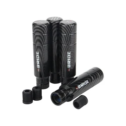 Perilla de cambio universal de aluminio y carbono con adaptadores