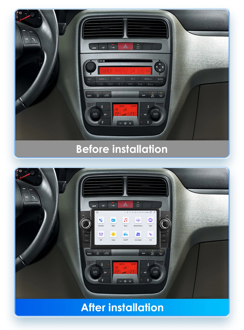 Radio coche Hizpo Octa Core para Fiat Grande Punto/Linea - imagen 4