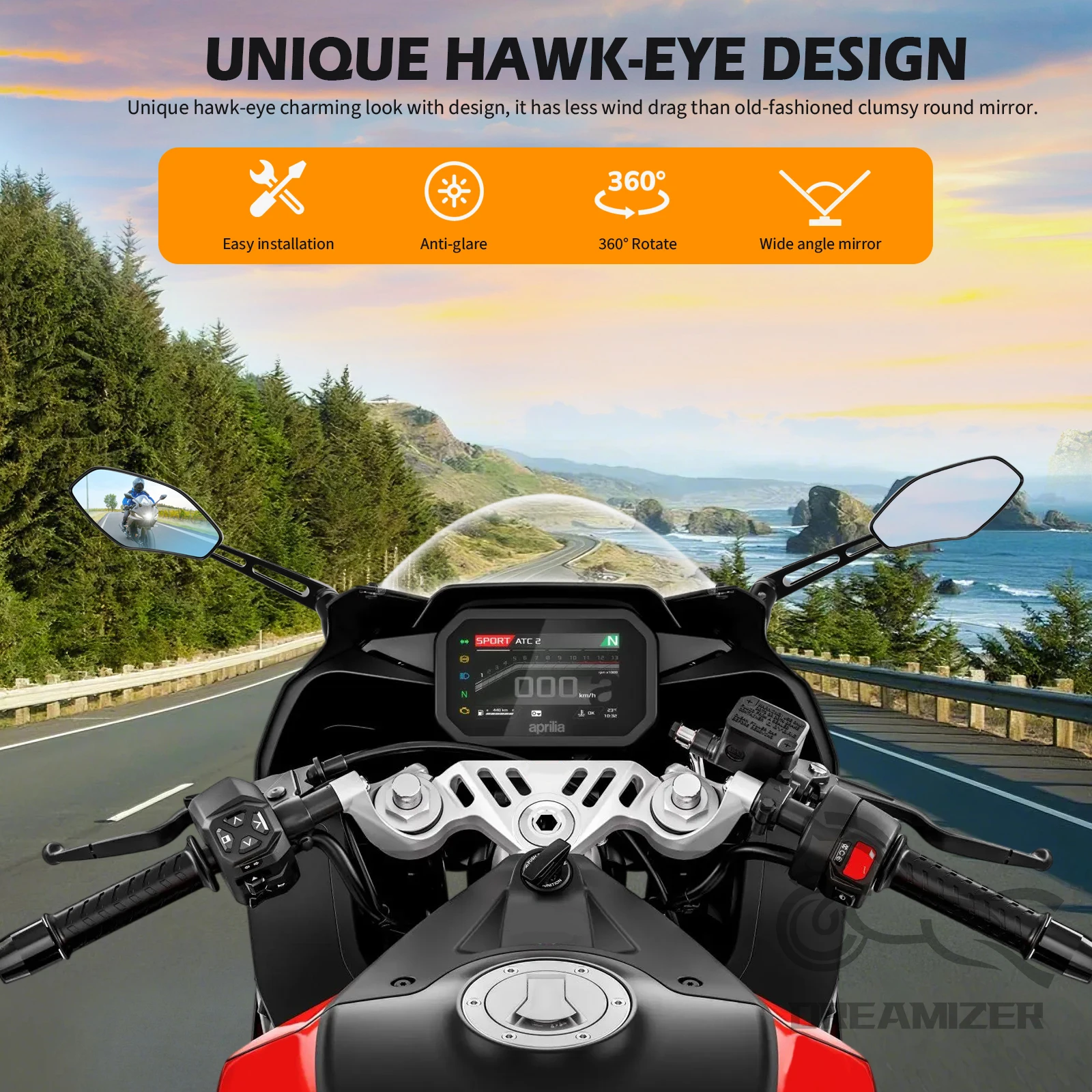 Espejos retrovisores CNC antideslumbrantes Suzuki GSXR y Hayabusa - imagen 2