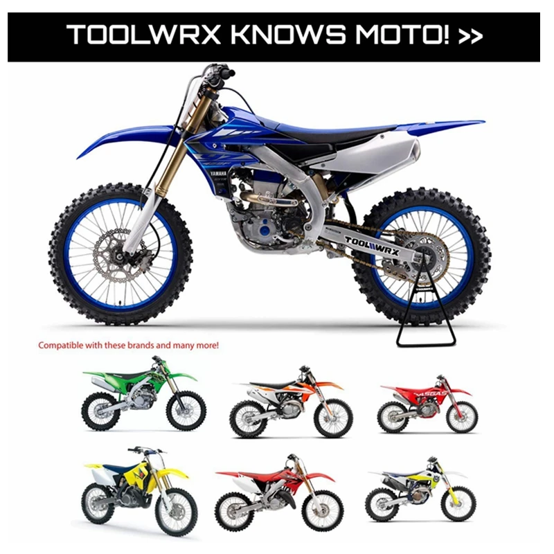 Caballete tipo triángulo universal para moto de cross, metálico - imagen 4