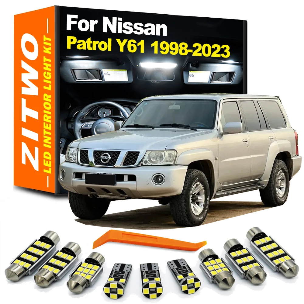 ZITWO Kit de luces LED interior y matrícula para Nissan Patrol Y61