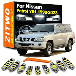 ZITWO Kit de luces LED interior y matrícula para Nissan Patrol Y61