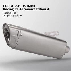 Tubo escape universal moto 51mm silenciador trasero 250-600cc