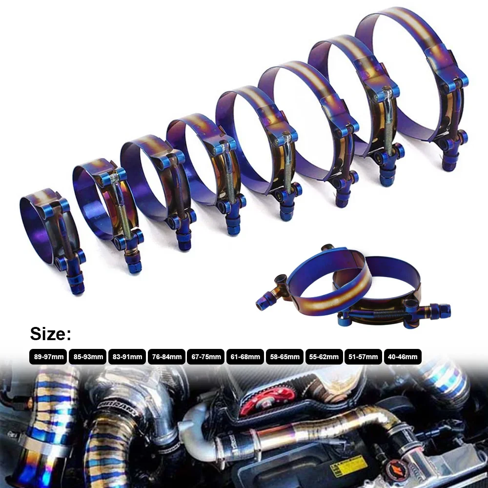Acoplador silicona turbo-intercooler titanio azul 45-98mm manguera admisión - imagen 2