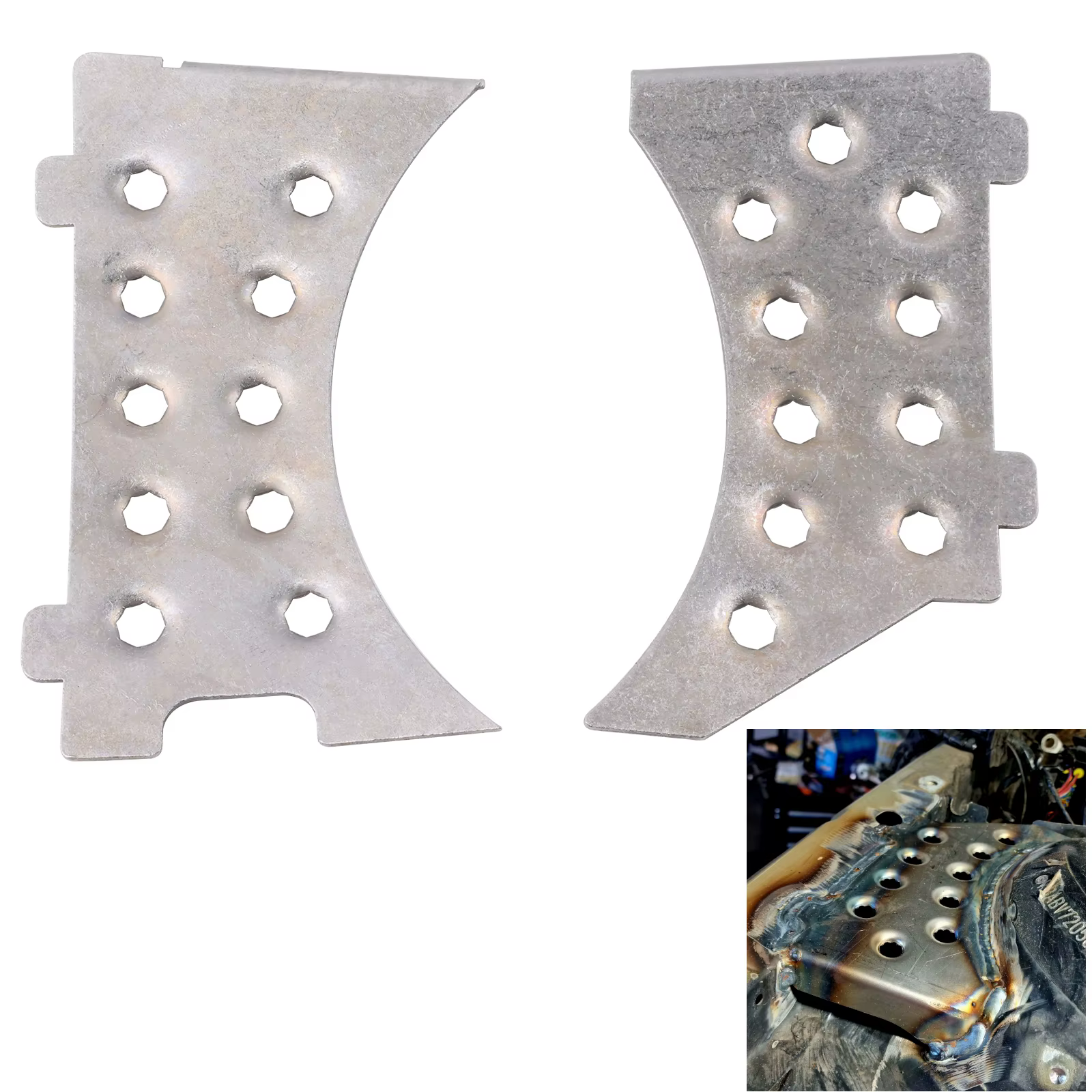 Placas de refuerzo de torretas delanteras BMW E46 para soldar