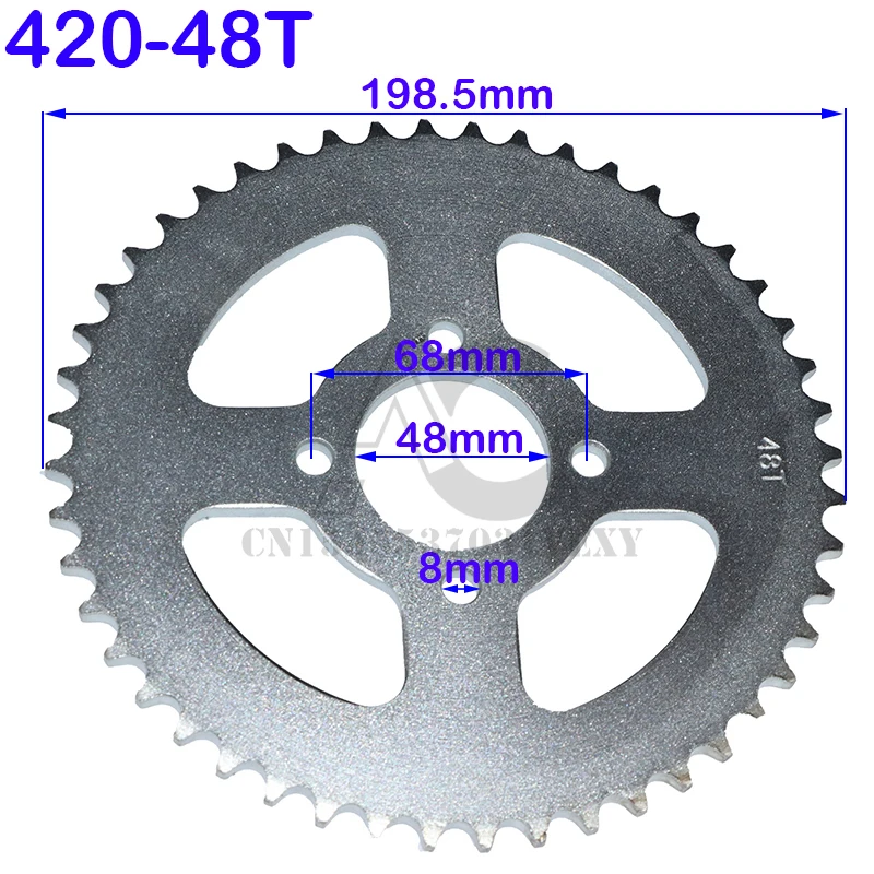 Piñón trasero 420/428 para pit bike 110-140 cc - imagen 2