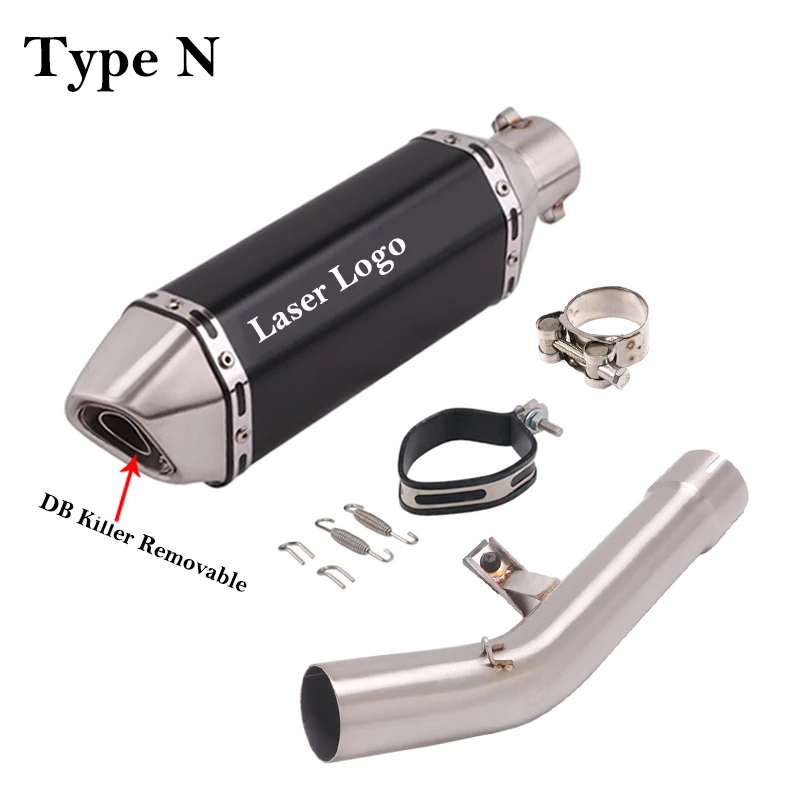 Slip On para Suzuki Bandit 650 2007 - 2016 sistemas de Escape de motocicleta tubo de enlace de Escape tubo modificado silenciador de 51mm con DB Killer - imagen 5