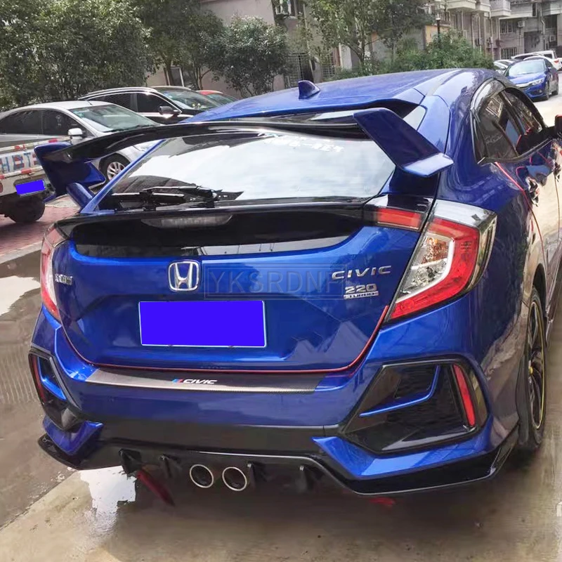 Alerón trasero ABS sin pintar Tipo R para Honda Civic Hatchback 2017-2020 - imagen 3