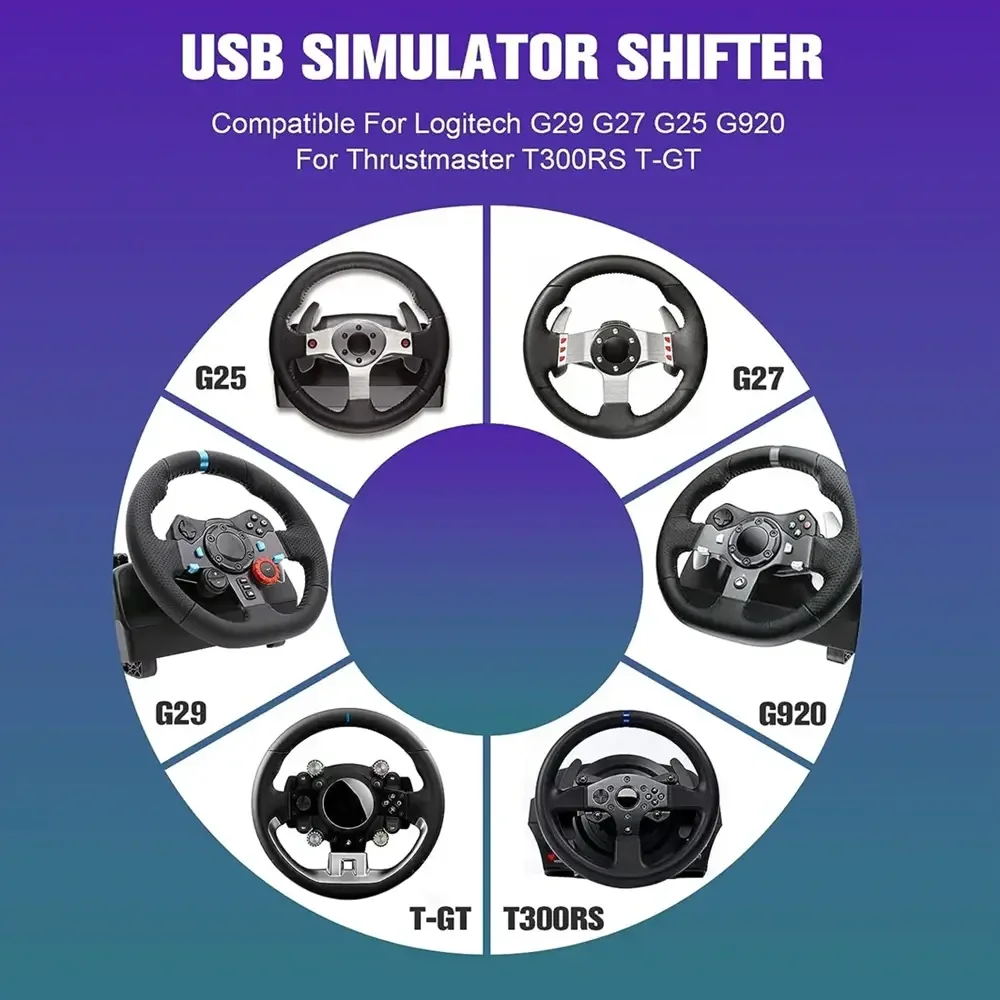 Palanca de cambios USB Logitech G29/G27/G920 para PC ETS2 WRC - imagen 4