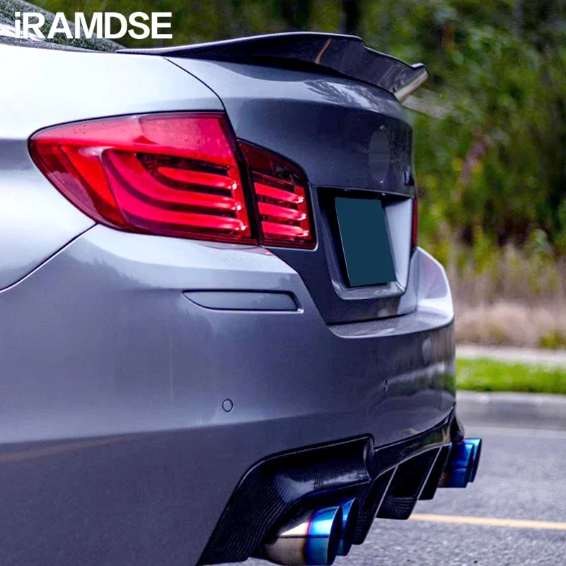 Alerón para BMW Serie 5 F10 ala trasera de cola de pato pintura de carbono 2010-2017 año tipo PSM sedán accesorios para maletero - imagen 5
