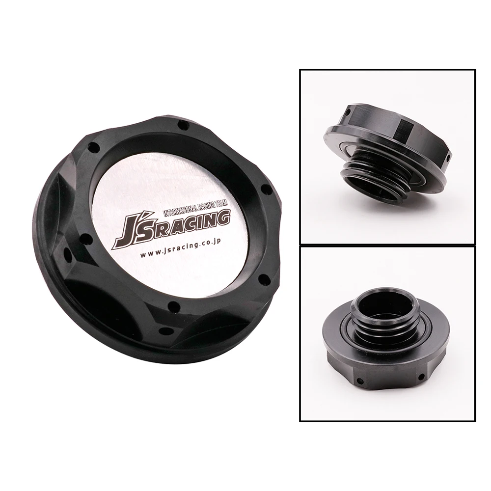 Tapa aceite aluminio JS Racing CNC 32mm rosca para Honda Acura - imagen 2