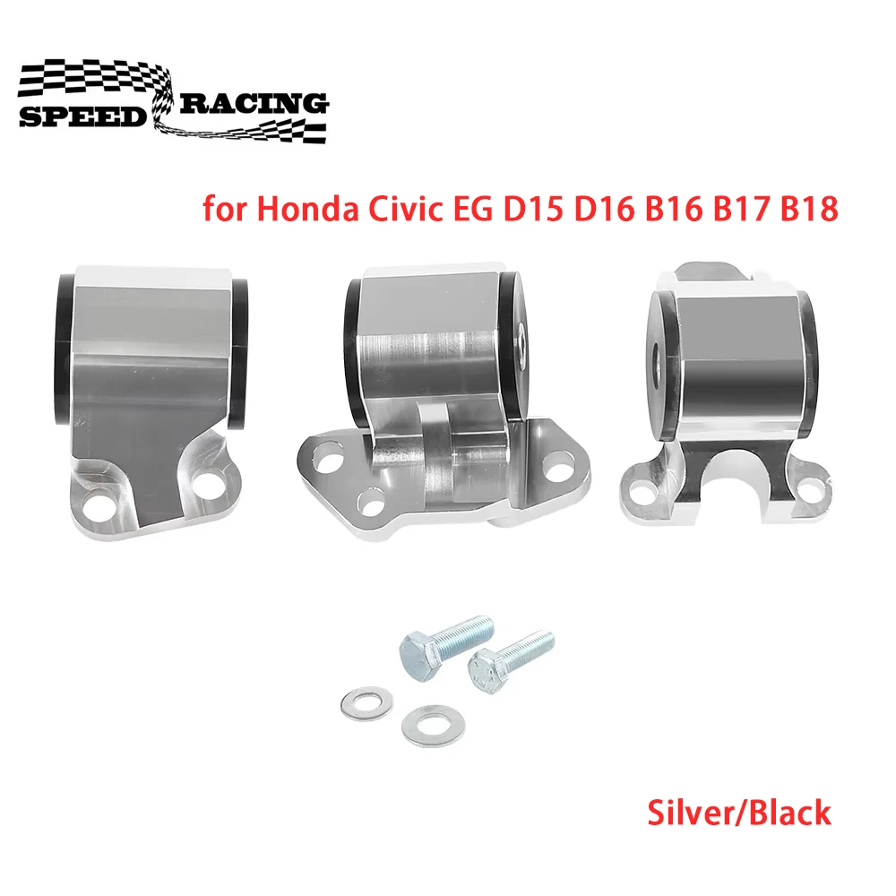 Kit de soportes de intercambio de motor con perno de 2 orificios para Honda Civic EG D15 D16 B16 B17 B18 soporte de motor modificado