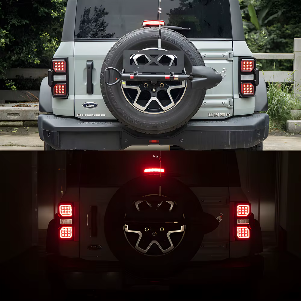 Pilotos traseros LED Ford Bronco 2021-2025 con efecto dinámico – Juego 2 piezas