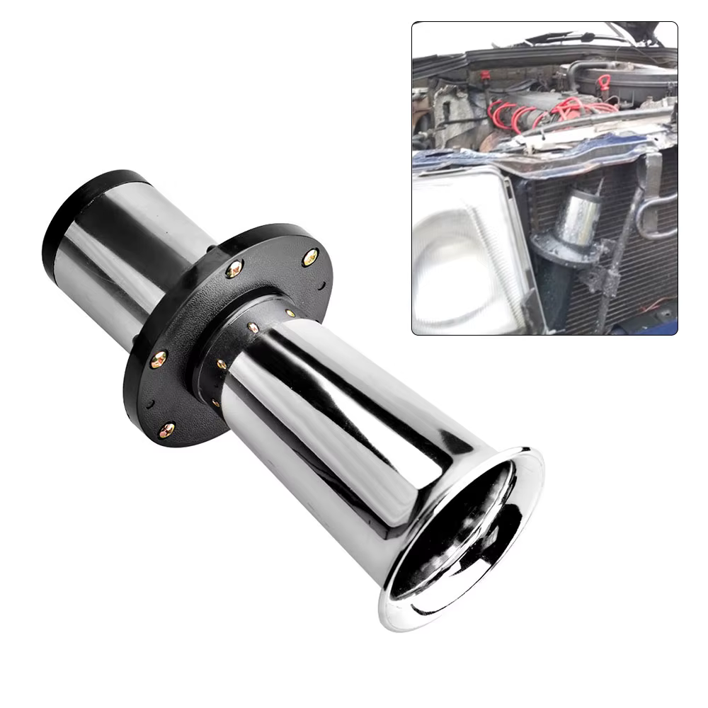 Claxon vintage Ahooga cromado 12V estilo Ford T para coche y moto - imagen 2