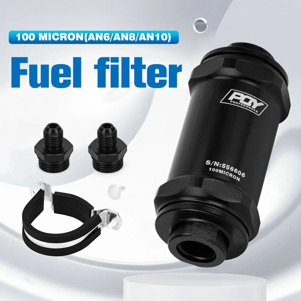 PQY Filtro de combustible en línea E85 AN6/AN8/AN10 - imagen 2