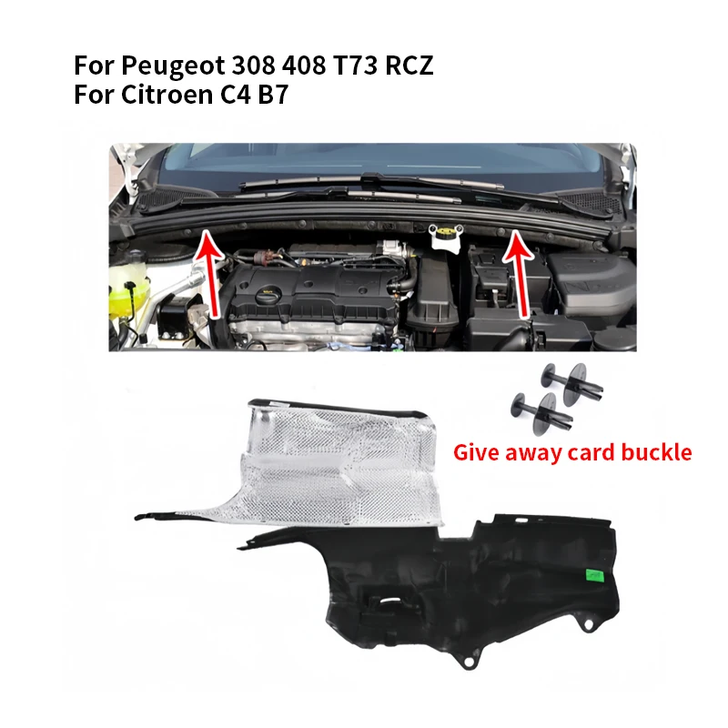 9676192980 9676193080 Original nuevo BULKHEAD Sonido a prueba 7482AK 7482AJ para Peugeot 308 408 T73 RCZ Citroen C4 B7 DS4 DS5