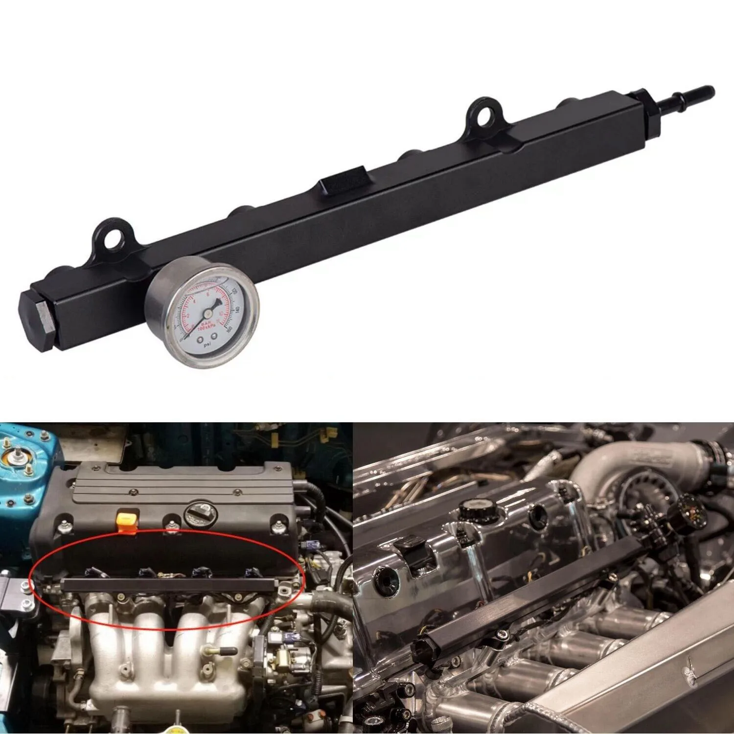 Kit rácel de combustible y medidor deportivo – Honda Civic K20 K24 - imagen 5