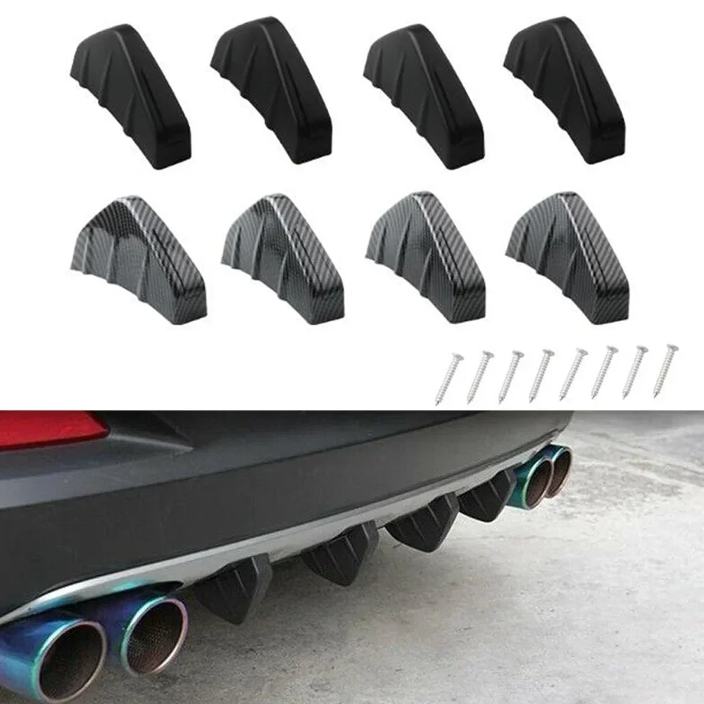 Alerón trasero universal fibra de carbono aleta tiburón difusor labio - imagen 2