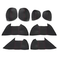 8pcs Black-red line