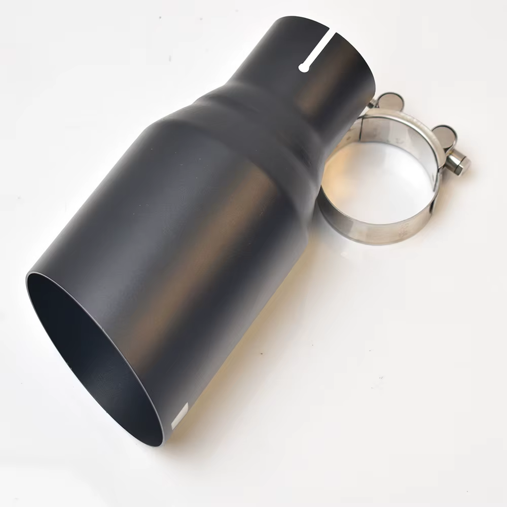 Embellecedor de escape universal de acero inoxidable negro mate - imagen 5