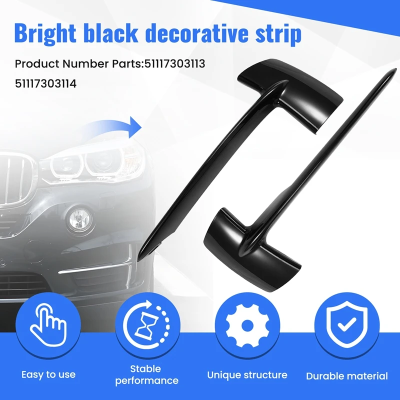 Molduras decorativas parrilla paragolpes delantero BMW X5 F15 2013-2018 - imagen 3